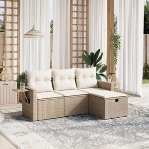 VidaXL Polyrattan Kerti Ülőgarnitúra - Bézs - 4 részes