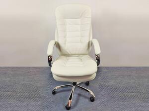 CHA-795 karfás bőr főnöki fotel, fehér (OUTLET)