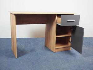 HAL-Elmo fiókos íróasztal, Wotan tölgy-Antracit (OUTLET)