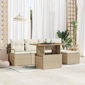 Kert étkező szett párnával 6 pcs Beige és krém