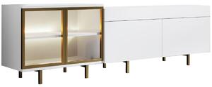 Hanah Home TV Stand White Gold Vienna - White, Gold