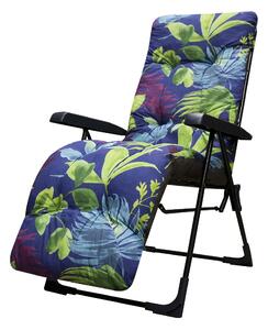 Patio Malaga Plus összecsukható kerti szék lábtartóval sötét levelek