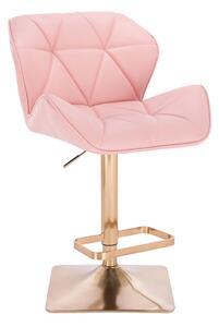 HC111KW Rózsaszín modern műbőr szék arany lábbal