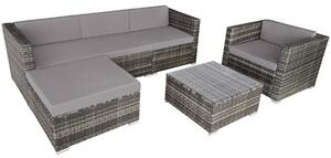 Tectake 403880 milano rattan kerti bútor, 2. variáció - szürke