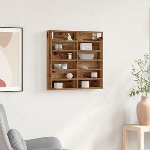 Kiállító szekrény polcokkal Öreg fa 60 x 8,5 x 58 cm Faanyag