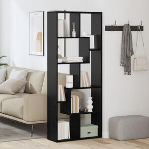 Falat elválasztó könyvespolc Fekete tölgy 67x25x161.5 cm Szerelt fa