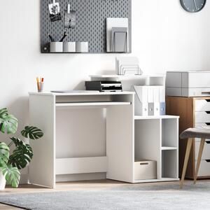 Íróasztal tárolóval Fehér 120.5x44x88.5 cm MDF
