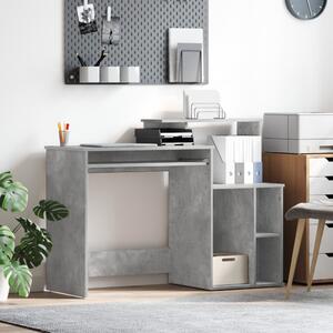 Asztal fiókkal Beton Szürke 120,5 x 44 x 88,5 cm Faanyag