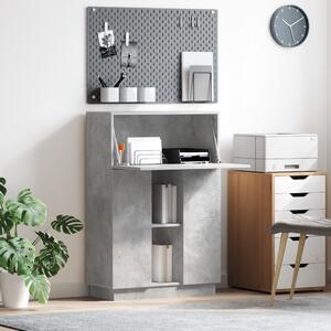 Asztal polcokkal Beton Szürke 71.5 x 31.5 x 106.5 cm Faanyag