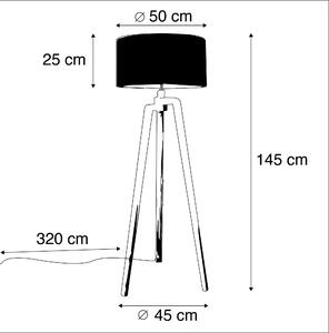 Design állólámpa fehér, réz árnyalattal 50 cm - Puros
