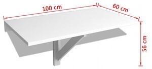 VidaXL fehér lehajtható fali asztal 100 x 60 cm