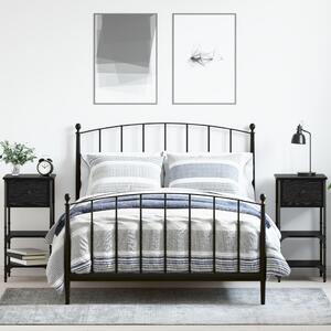 Éjjeliszekrény fiókkal 2 pcs Fekete tölgy 33.5 x 36 x 70 cm