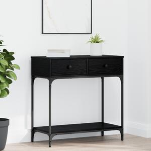 Konzolasztal Fekete tölgy 75x34.5x75 cm Mérnöki fa