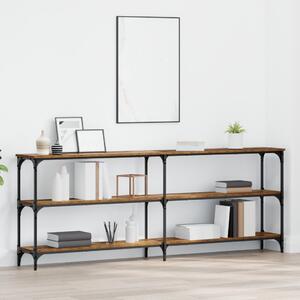 Konsole asztal Régi fa 200x29x75 cm Műgyanta fafából