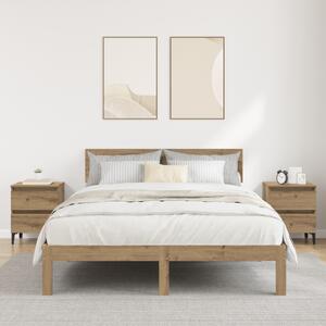 Éjjeliszekrény 2 pcs kézműves tölgy 40 x 35 x 50 cm Faanyag