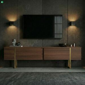 Hanah Home TV Stand Milano Walnut Gold Onera - Milano Walnut, Gold
