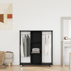 Gardrób Kerekekkel Fekete Tölgy 102x38x110 cm Mérnöki Fa