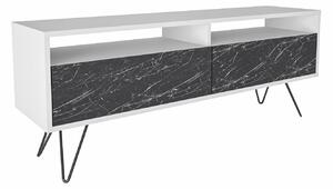 Hanah Home TV Stand White Bendire Flay - White, Bendire