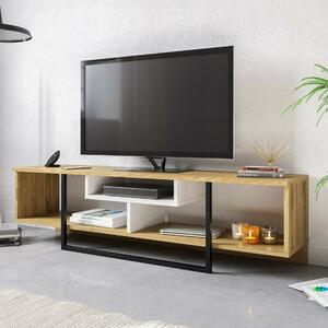 Hanah Home TV Stand White Black Oak Asal (150) - Oak, White, Black