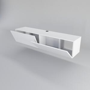 Hanah Home TV Stand White Poling - White