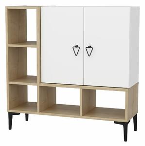 Hanah Home Konzol Tölgy Fehér Platina - Tölgy, Fehér