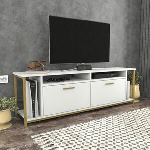 Hanah Home Omar TV állvány - Fehér, Arany