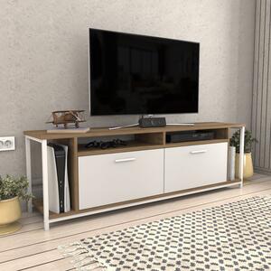 Hanah Home TV állvány Omar - fehér, dió
