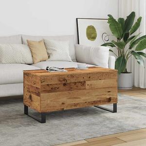 Antik fa színű szerelt fa dohányzóasztal 90 x 44,5 x 45 cm