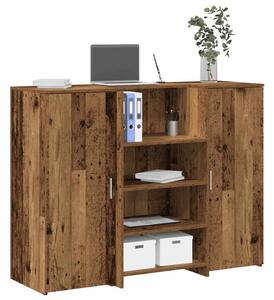 Recepciós pult antik fa 135x50x103,5 cm szerelt fa