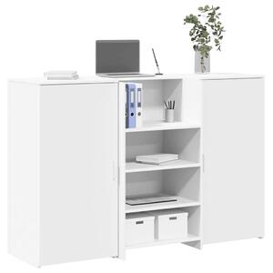Recepciós pult fehér 155x50x103,5 cm szerelt fa