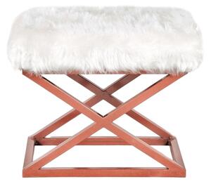 Atelier Del Sofa Puff Copper White Capraz Plüss - Copper, White