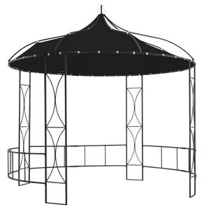 Antracitszürke kerek pavilon 300 x 290 cm