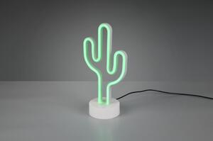 Fehér LED asztali lámpa (magasság 29 cm) Cactus – Trio