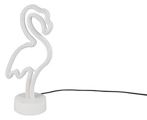 Fehér LED asztali lámpa (magasság 29 cm) Flamingo – Trio