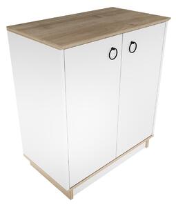 Hanah Home Console White Walnut Nüanse - White, Walnut