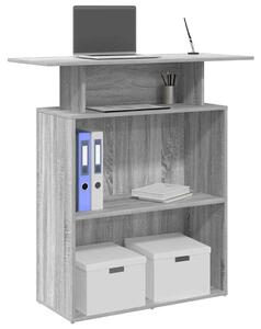 Recepciós pult szürke sonoma 100x40x104 cm szerelt fa