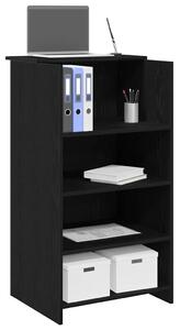 Recepciós pult fekete 55x50x103,5 cm szerelt fa