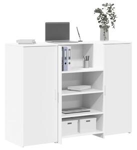 Recepciós pult fehér 135x50x103,5 cm szerelt fa