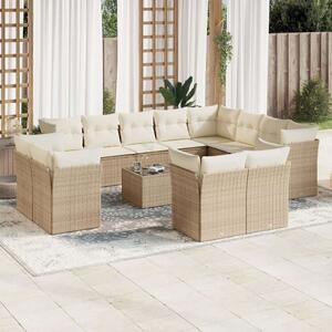 VidaXL Polyrattan Kerti Ülőgarnitúra - 13 részes - Bézs
