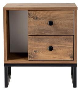 Hanah Home Éjjeliszekrény Atlantic Pine Black Glimmer - Atlantic Pine, Fekete