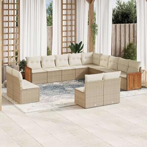 VidaXL Polyrattan Kerti Ülőgarnitúra - 13 részes - Bézs