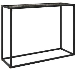 Fekete edzett üveg tálalóasztal 100 x 35 x 75 cm