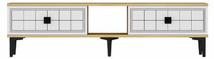 Hanah Home TV Stand Sapphire Oak White Yuka 150 - Sapphire Oak, White