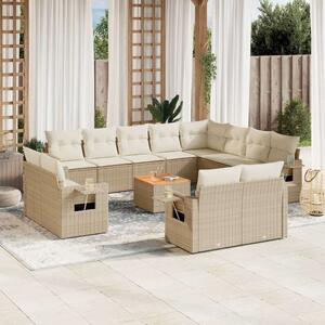 VidaXL Polyrattan Kerti Ülőgarnitúra - 13 részes - Bézs