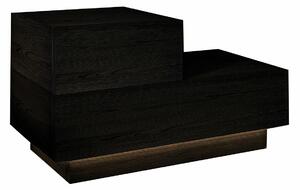 Hanah Home Nightstand Black Wood Kayra - Black Wood