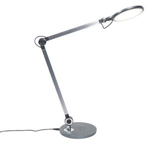Design asztali lámpa szürke, LED -del, vezeték nélküli töltővel - Don