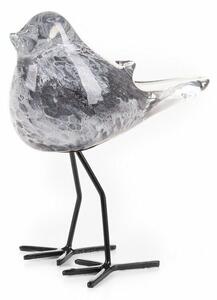 Iva üveg figura Acélszürke 13x7x14 cm