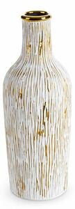 Anisa kerámia váza Fehér/arany 12x12x33 cm