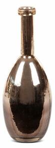 Dalia üveg váza Barna/arany 11x11x31 cm