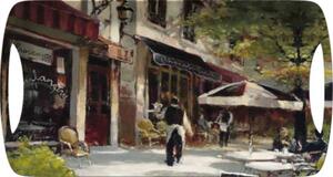 Műanyag szendvicstálca 385x200mm, Café